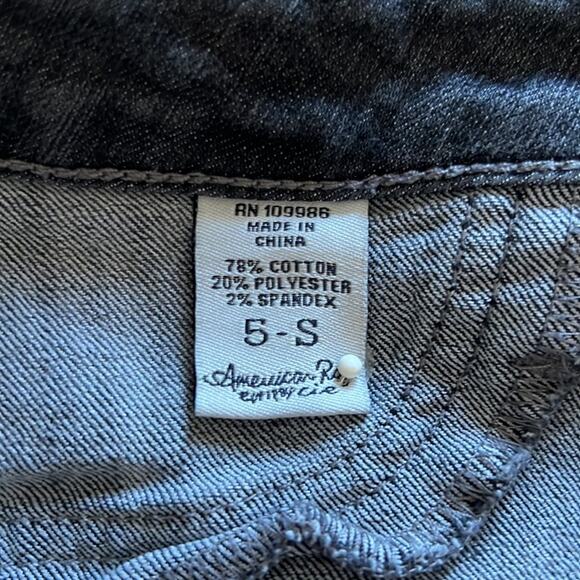 American Rag cie Faded Black Gray Super Skinny Stretch Denim Jeans Size 5-S - Picture 6 of 11